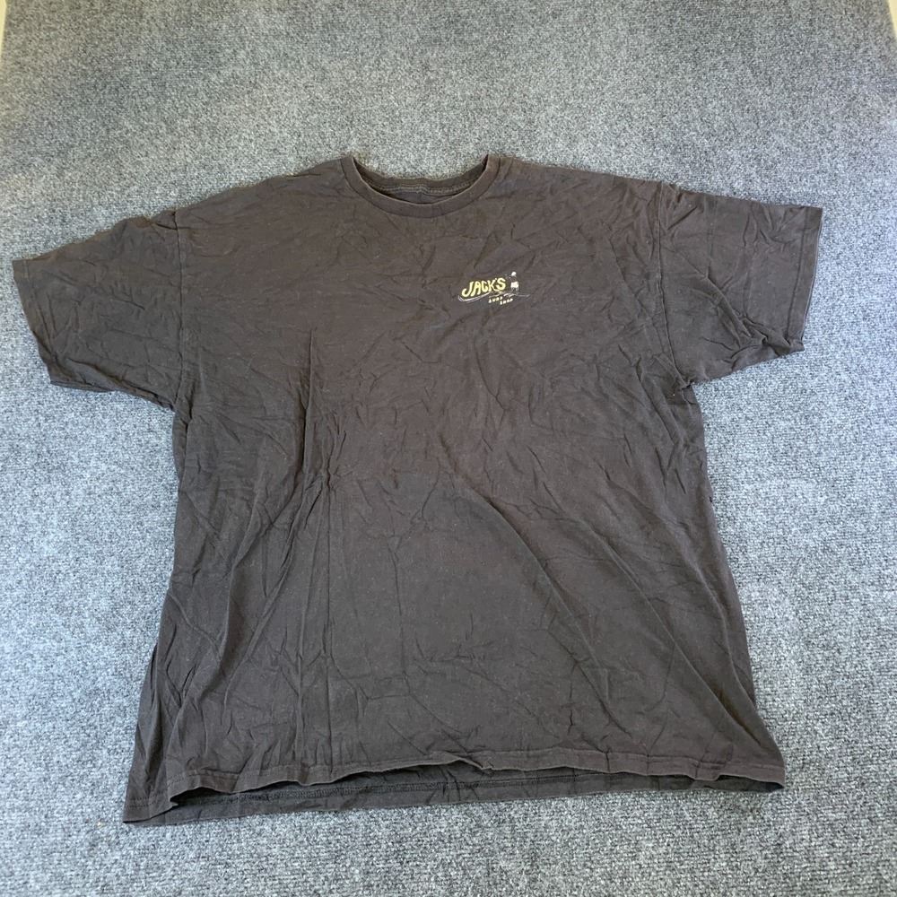 Vintage Jack's Surfboards Surf Shop T Shirt Mens 2XL Black Cotton Crew Neck Tee